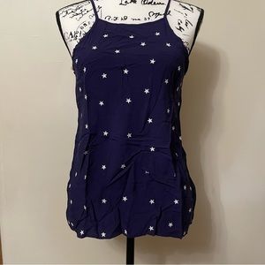 * USA Navy blue & white star blouse Medium
